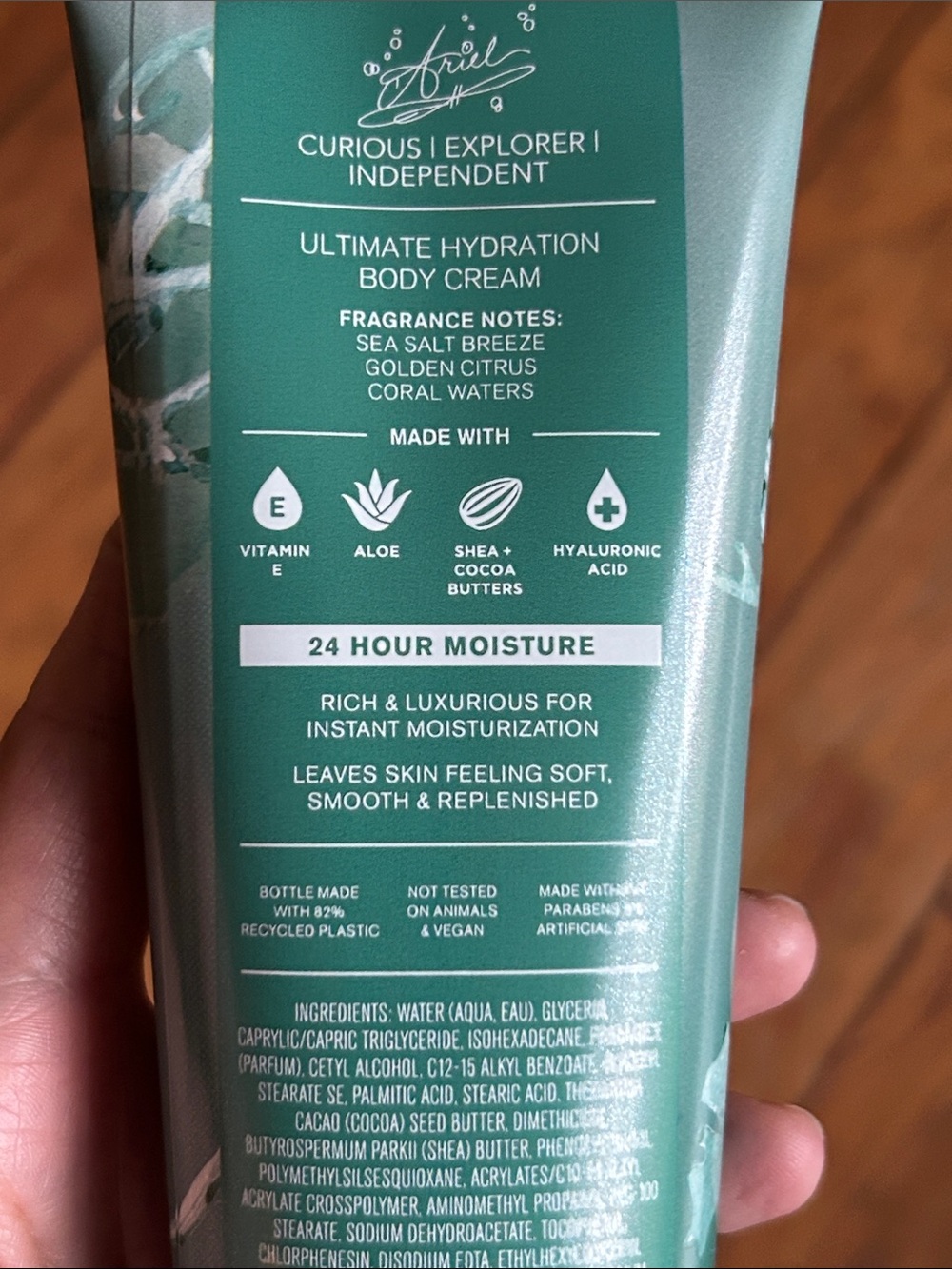 Bath & body works Disney Princess Ultimate Hydrating Body Cream Ariel NEW 8 oz - Picture 3 of 3